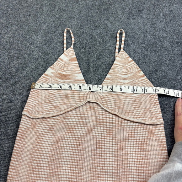 MISS LOVE Women’s Knit cami Crop Top Brown/White Knit size: Medium - Picture 4 of 7